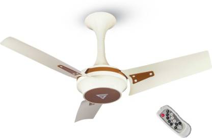 Superfan Super Q 5 star rated high flow energy efficient (Elegance Brown) 900 mm BLDC Motor with Remote 3 Blade Ceiling Fan