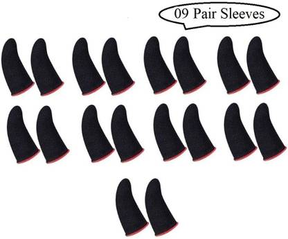 Jape Mobile Phone Gaming Anti-Sweat Breathable Hand(Pack of 09 Pairs), Red Finger Sleeve