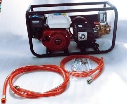 FKM HTP Power Sprayer Petrol Engine Set, 6.5 HP, 50m Hose pipe(10mm, 5 lyr) 1000 L Hose-end Sprayer