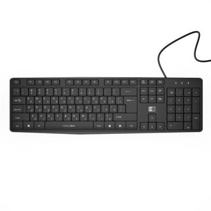 Heatz ZK14 slim Easy Plug and play Wired USB Standard Desktop Keyboard Compatible with Desktop, Laptop, Mac