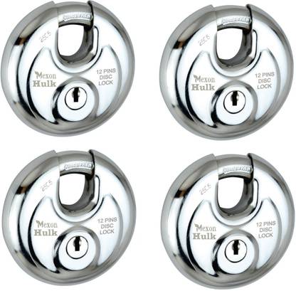 MEXON HULK SAFTY DISC 12 PIN MCRO ACCURACY TECHNOLOGY LOCK NOT OPEN COPY KEY PACK 4 Padlock