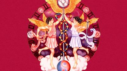 Zodiac signs Gemini image on quality paper 13x19 Paper Print