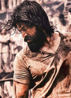 Rocking Star Yash Multicolour Photo Paper Print Poster Photographic Paper Photographic Paper