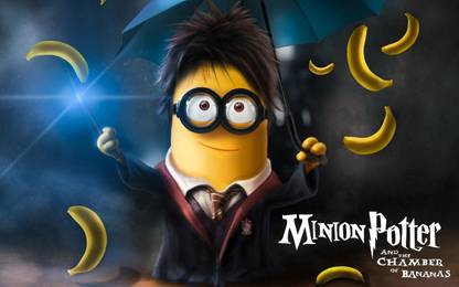 Crossover Harry Potter Minions HD Wallpaper on LARGE PRINT 36X24 INCHES Photographic Paper