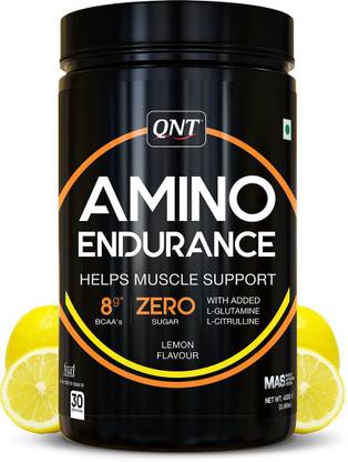 QNT Amino Endurance | Supports Muscle Building & Recovery | 400g | Lemon flavor BCAA