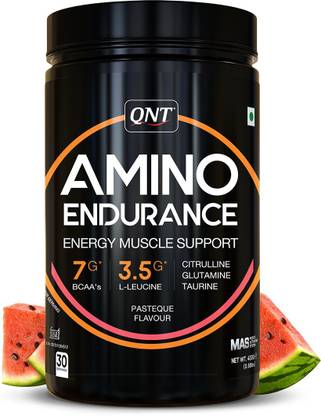 QNT Amino Endurance | Supports Muscle Building & Recovery | 400g | Pasteque flavor BCAA
