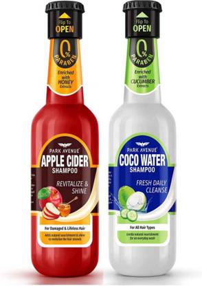 PARK AVENUE New Coco Water & Apple Cider Beer Shampoo Combo 180ml 2Pc