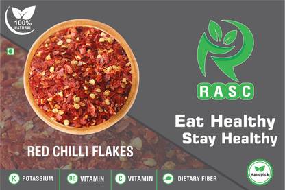 RASC Red Chilli Flakes I Lal Mirch Flakes I Pack of 100g