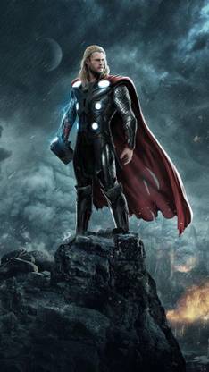 Avengers Thor Multicolour Photo Paper Print Poster Photographic Paper Photographic Paper