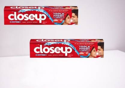 Closeup TRIPLE FRESH TOOTH PASTE 90 g Pack of 2 Paste -22123 Toothpaste