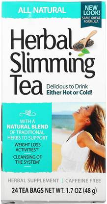 21st Century Herbal Slimming Tea, All Natural, Caffeine Free, 24 Tea Bags, 1.7 oz (48 g)