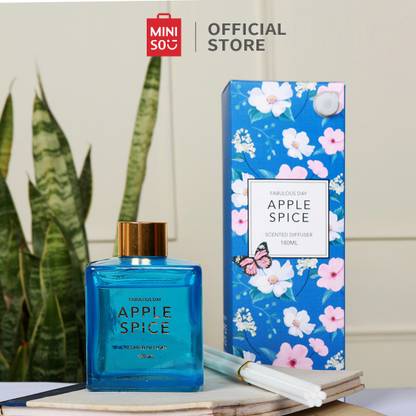 MINISO Apple Spice Diffuser Set Scented Diffusers,Fabulous Day Series Home Fragrance Flameless Essential Oil