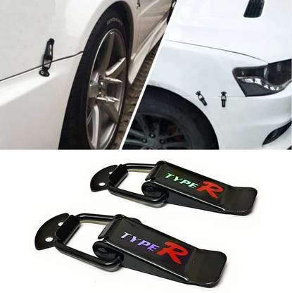 AutoBizarre Car Bumper Hook Lock Type R Bumper Clips Compatible with All Cars (Set of 2) Bumper Cap