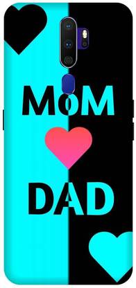 3D U PRINT Back Cover for OPPO A5 (2020),CPH1933 Printed Mom & Dad Mobile Back Cover