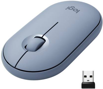 Logitech PebbleM350/SilentButtons,BluetoothorUSB(Multi-DeviceConnectivity) Wireless Ambidextrous Optical Mouse  with Bluetooth