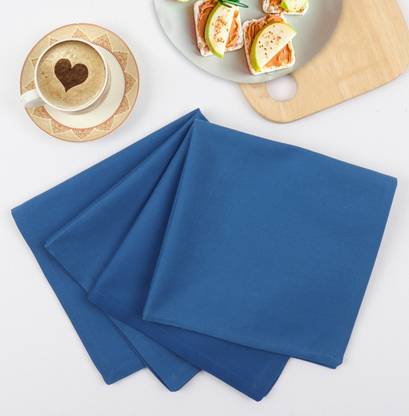 AIRWILL Cotton Kitchen & Table Napkins Blue Cloth Napkins