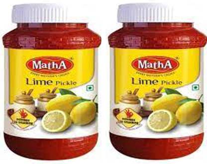 MathA LIME PICKLE 400 GRAMS (200G*2) Lemon Pickle