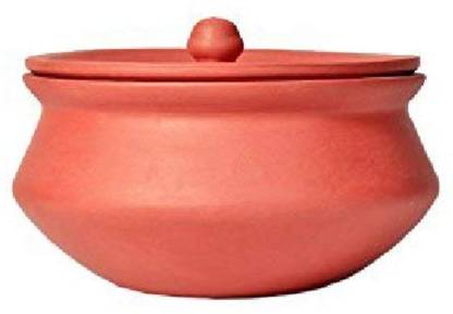 VAGHBHATT Clay Dahi Handi/Earthen Handi/Clay Curd pot/Clay Mitti Handi/Clay yogurt handi Handi 0.5 L with Lid