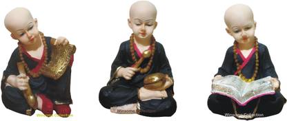 WINSOME COLLECTION Monk Lord Laughing Buddha Statue Fengshui Gift item For Home Office Room Decor Decorative Showpiece  -  15 cm