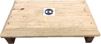 JCT STRONG WOODEN STOOL UNIQUE SHAPE(YELLOW COLOR WITH NATURAL BROWN LINES) Stool