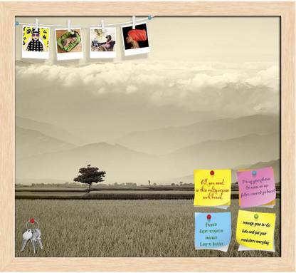 Artzfolio Beautiful Paddy Place Notice Pin Board Soft Board with Push Pins Cork Bulletin Board