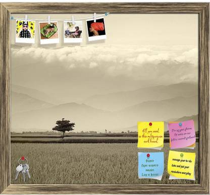 Artzfolio Beautiful Paddy Place Notice Pin Board Soft Board with Push Pins Cork Bulletin Board