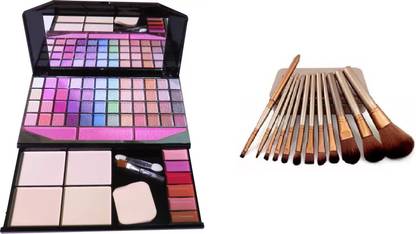 Pash Tya Makeup Kit 590 and Naked 3 Makeup Brush Set (12 Peice)