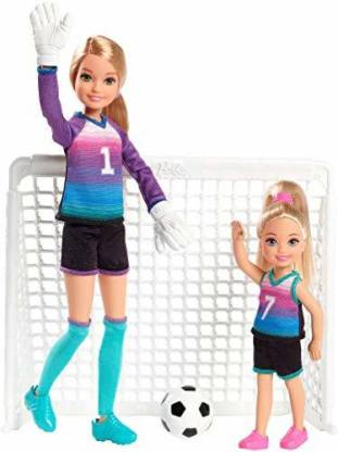 BARBIE Team Stacie Doll & Chelsea Doll Soccer Playset,GBK60-JA10G1