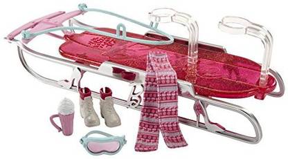 BARBIE Let's Go Sled Toboggan Accessory Pack CBN44