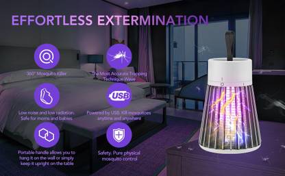 SE IMAGINE Eco Friendly Bug Zapper Electric Mosquito Lamp Dual Function Mosquito Zapper Electric Insect Killer Indoor