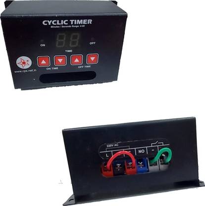 GKI POULTRY Digital Cyclic Timer Programmable Electronic Timer Switch (Black) Indoor Plug-In Electronic Timer Switch
