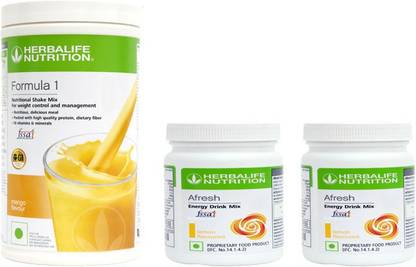HERBALIFE Formula 1 Shake ORANGE Caramel + Shake Mate + AfreshNLEMO Flavour Nutrition Drink