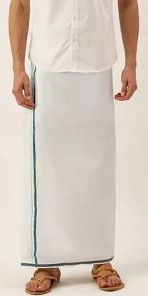 Arvind Solid White Lungi