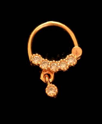 SHREEVARAM Gold-plated Plated Brass Nose Ring