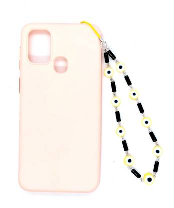 Heddz Light Yellow Evileye Acrylic Beaded Phone Lanyard Wrist Strap Phone Charm Phone Charm