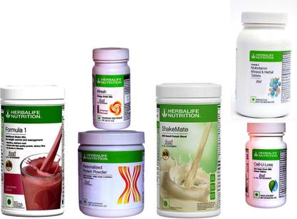 Herbalife Nutrition Formula 1 Rose Kheer,Protein,Afresh Cinnamon,Shakemate, Multivitamin,Cell U Loss Protein Shake