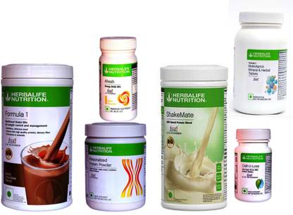 Herbalife Nutrition Formula 1 Chocolate, Protein,Afresh Lemon,Shakemate, Multivitamin, Cell U Loss Protein Shake