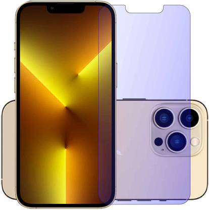 ELEF Edge To Edge Tempered Glass for iPhone 13 Pro Max Anti Blu Eye Protector Tempered Glass Harmful Blue Light