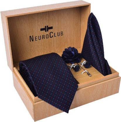 NEUROCLUB Silk Cufflink & Tie Pin Set