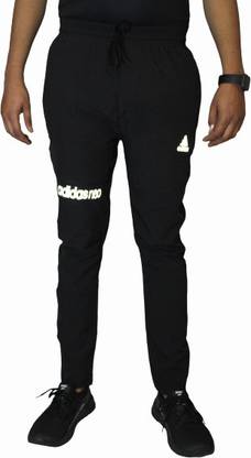 Solid Men Black Track Pants