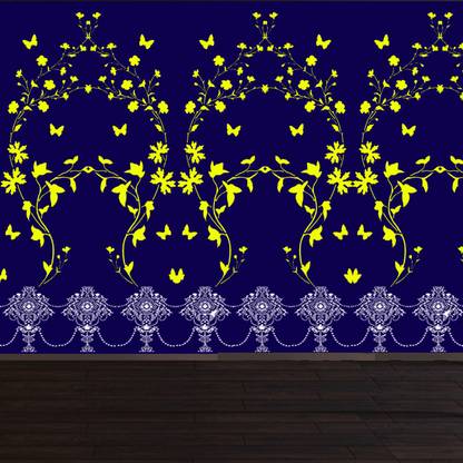ARandNJ Combo Painting Wall Stencils, (Size- 16X24 Inch) ANCIENT & NATURE THEME- Chandelier Art and Tempting Floral Haze DIY Reusable Design Ideal For Bedroom, Living Room, Entrance & Office Decoration Modern Pattern Wall Stencil