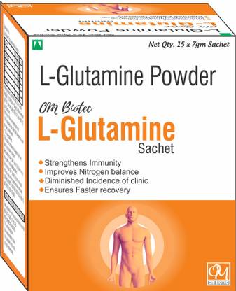 om biotec L-Glutamine Powder for increasing Strengthness Immunity | Sachet (150)