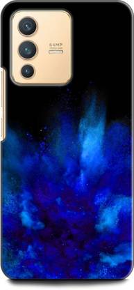 WallCraft Back Cover for Vivo V23 5G, V2130 BLUE, BLACK, BLUE COLOR, POWDER, ABSTRACT ART