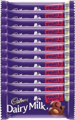 Cadbury Dairy Milk Fruit and Nut Chocolate Bar Bars
