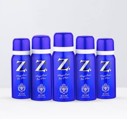 Z - Magnetism for Men Z Icon Deo 60 ml pack of 5 (300 ml) Body Spray  -  For Men