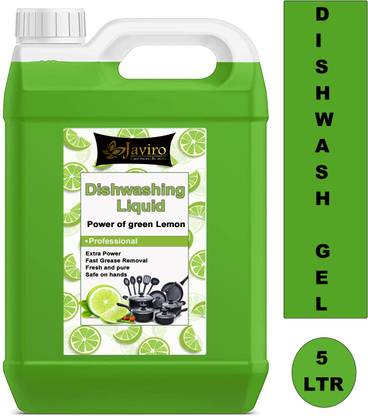 javiro Green Lemon Dishwash Liquid, Cleansing action with long-lasting hygienic effect Dish Cleaning Gel