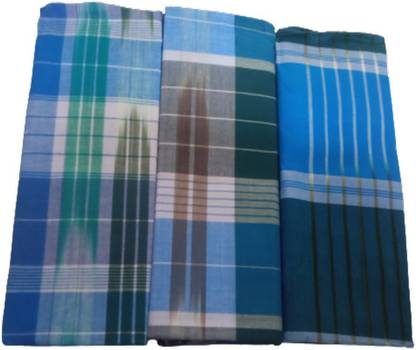 Cotton colors Striped, Checkered, Self Design Multicolor Lungi