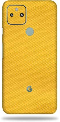 OggyBaba Google Pixel 5A 5g, Carbon Fiber yellow Mobile Skin