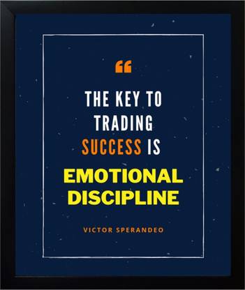 Motivational Quote Wall Frame, Trading Quotes Wall Frame, Stock Market Poster, Finance Quotes, Wall Decor, Size - 8 x 10 Inch Fine Art Print