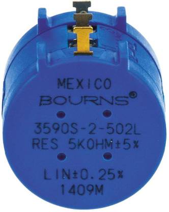 BOURNS 5k? Rotary Potentiometer 10-Turns 1-Gang Panel Mount, 3590S-2-502L pH Transmitter